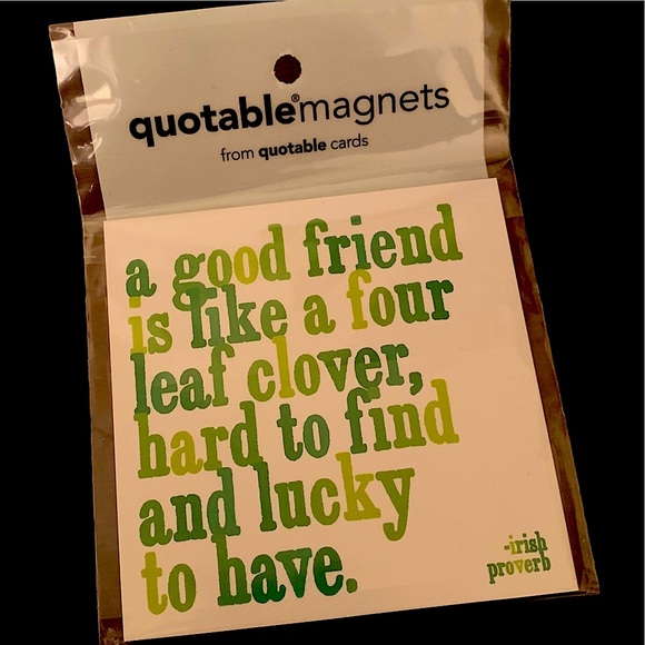 Inspirational Quotable square  Magnet Irish friendship quote square new in pkg - Picture 3 of 5